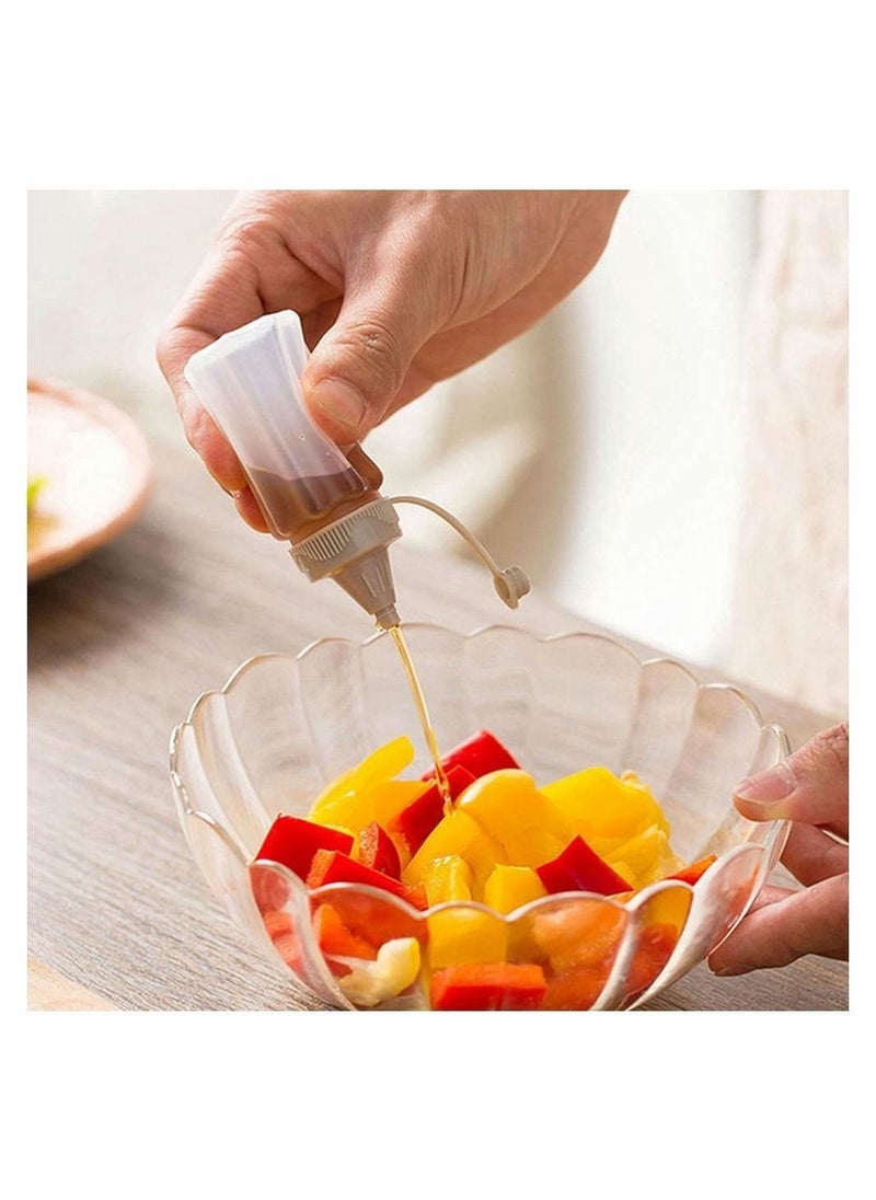 SYOSI 12 Pieces Mini Squeeze Bottles Sauce Seasoning Box Plastic Condiment Dressing Containers for Outdoor Barbecue Camping  - Image 3
