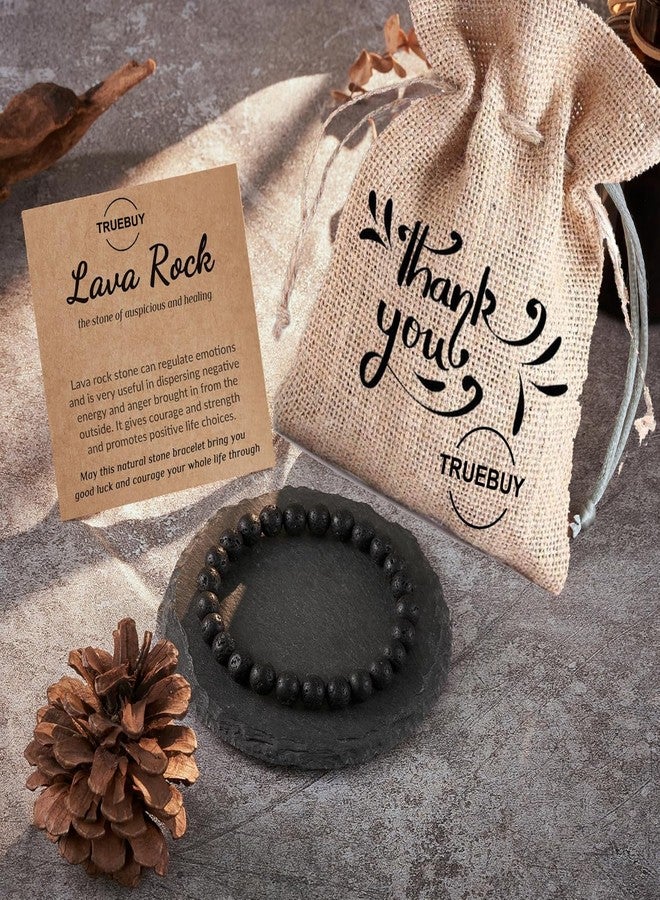 TRUEBUY Black Lava Stone Beads for Men & Women | Natural Healing Energy | Stylish & Adjustable Unisex Jewelry for Meditation, Yoga & Protection - Image 4
