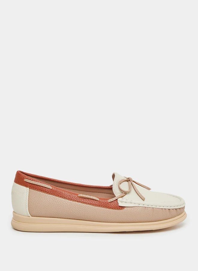 Styli Styli Casual Color Block Bow Detail Shoes