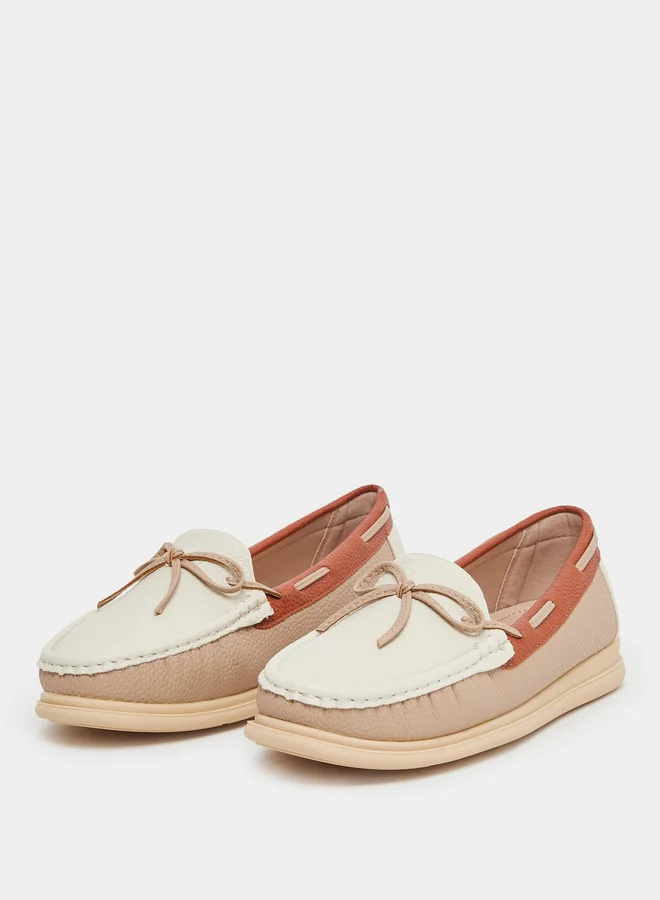 Styli Styli Casual Color Block Bow Detail Shoes