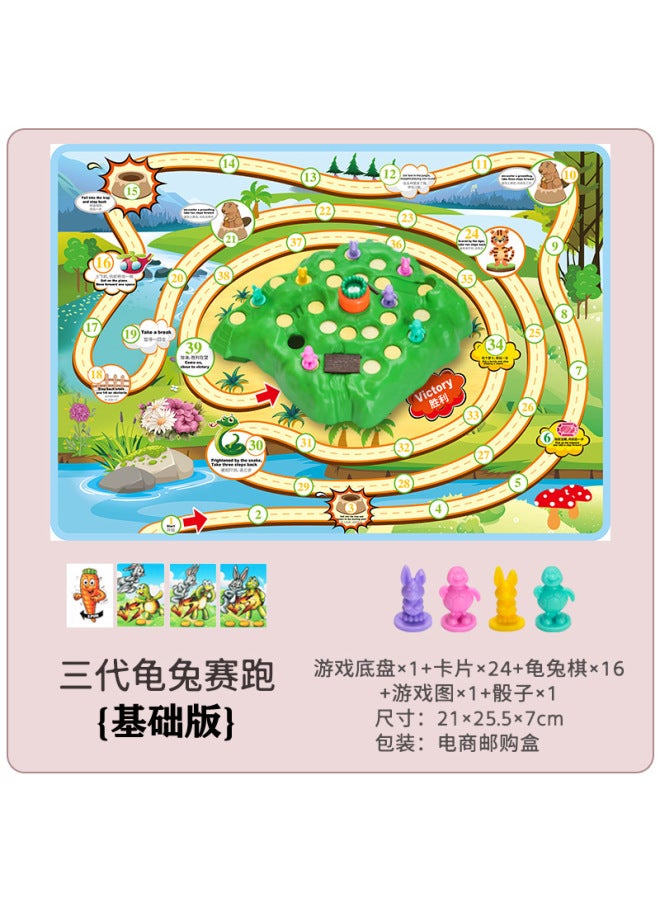 Rabbit Trap The Third Generation Turtle And Rabbit Race Children's Educational Toy Rabbit Radish Checkers Game Desktop Toy - Image 1