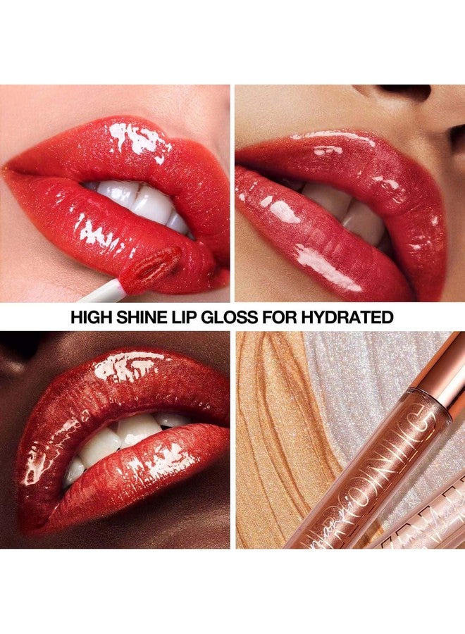 TWLBXMG Cherry Red Lip Gloss Lip Plumper Gloss Tinted Glitter Lipgloss Lip Oil Teens Moisturizing High Shine And Vegan Plumping Lip Gloss For Women Girls Longlasting Dry Lip Care (06) - Image 4