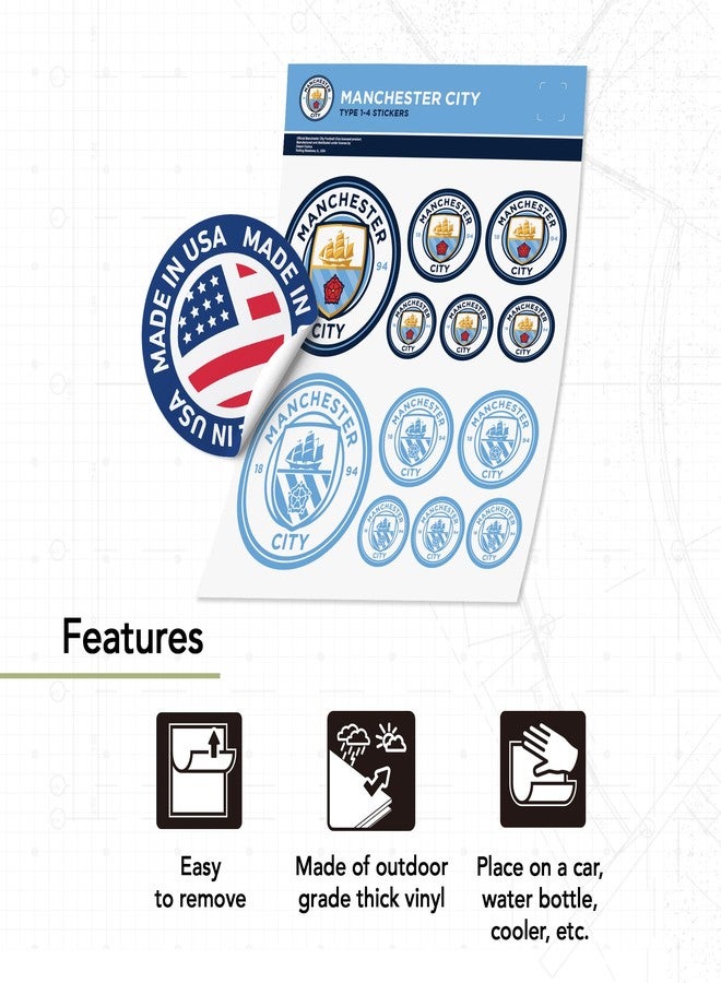 Desert Cactus Manchester City Sticker Man City MCFC Sheet Vinyl Football Soccer Premier League Decal Laptop Water Bottle Car Scrapbook Sheet (Type 1.4) - Image 4