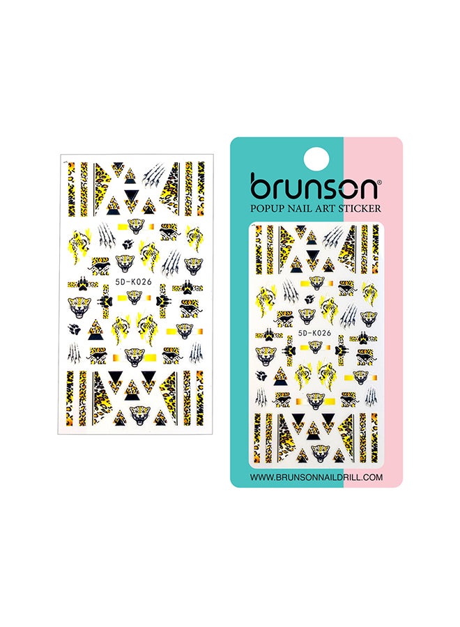 5D Flower Decals Exquisite Self Adhesive Nail Art Decoration Stickers 5D-k026