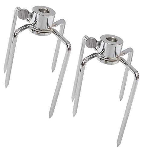 GRILLJOB 4 Pack Stainless Steel 304 Grill Rotisserie Meat Forks Set Fits 516 Square and 38 Round Hexagon Spit Rods for rotisserie kit for Gas Charcoal Grill - Image 3