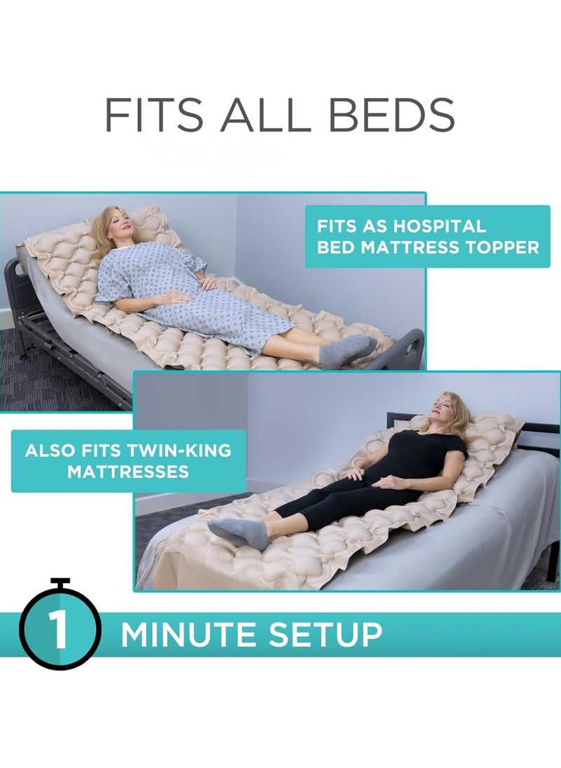 Ru syanl Alternating Air Pressure Mattress Pad for Bed Sore Prevention and Relief Hospital and Home Medical Mattress with Electric Pump Suitable for Most Standard Beds  - Image 2