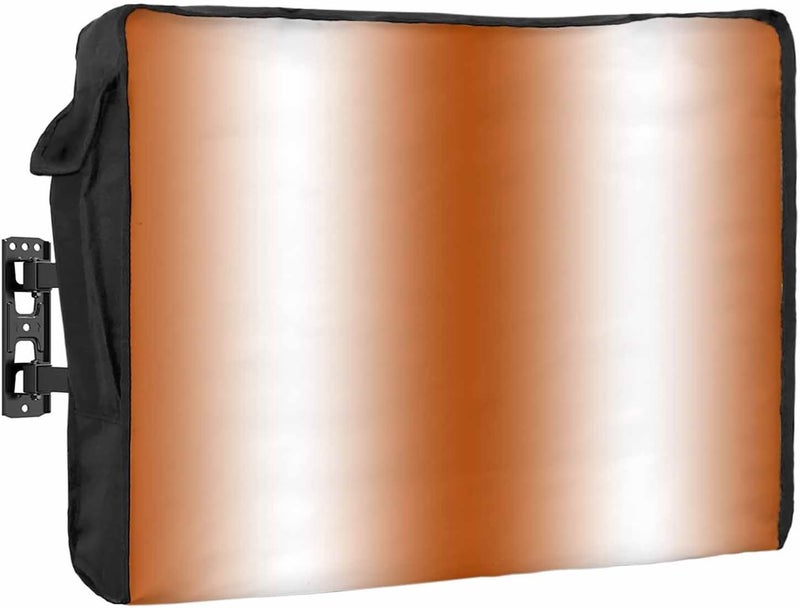 Orange Gradient Waterproof Outdoor TV Cover, Countryside Farmhouse Outside Weatherproof TV Enclosures for 40 to 43 Inch LCD Television Shield Flat Screen Protectors - Image 1