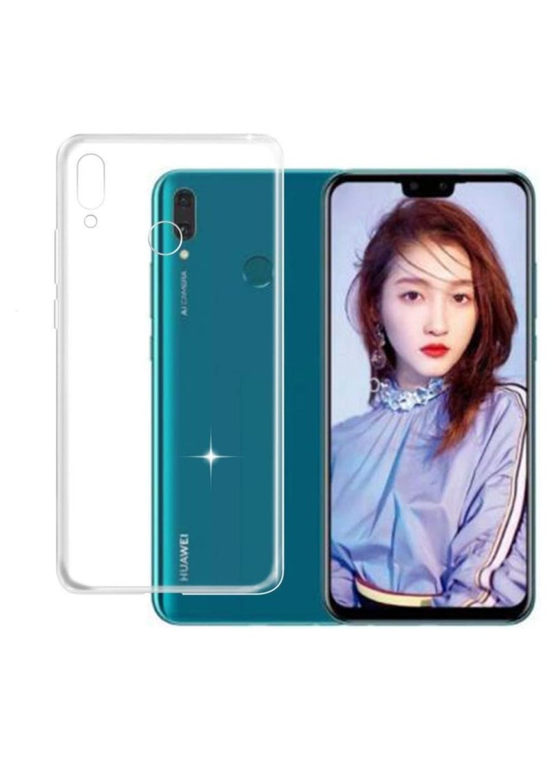 Clear Case Compatible with Huawei Y9 , Clear TPU Case with 4 Corners Shockproof Protection & Camera Protection Anti-Slip