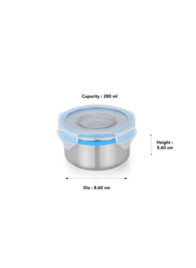 STEELLOCK Lunch Box, Stainless Steel Containers, Leak Proof with BPA Free Air Tight Lids, Fabric Jacket (3 pcs x 280ml, HL - 1231) - Image 5