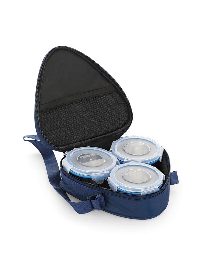 STEELLOCK Lunch Box, Stainless Steel Containers, Leak Proof with BPA Free Air Tight Lids, Fabric Jacket (3 pcs x 280ml, HL - 1231) - Image 3