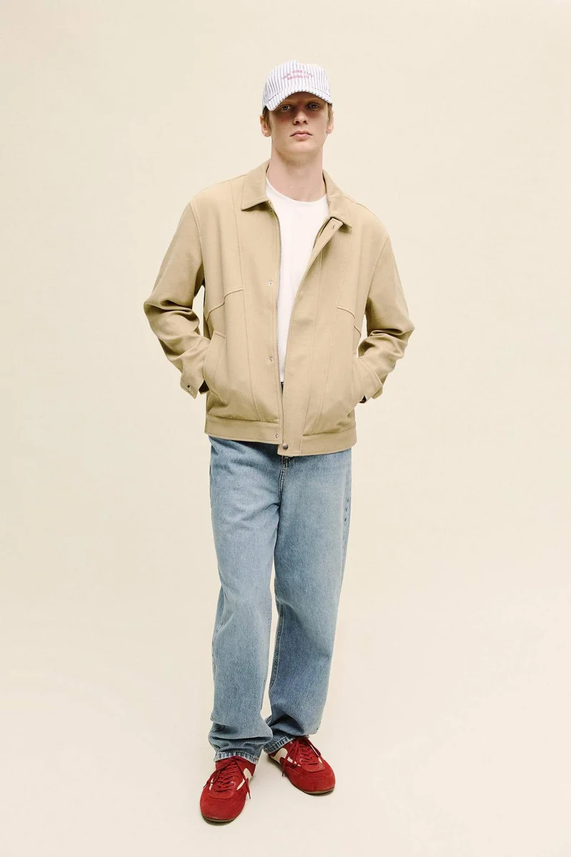 ديفاكتو Regular Fit Polo Collar Jacket