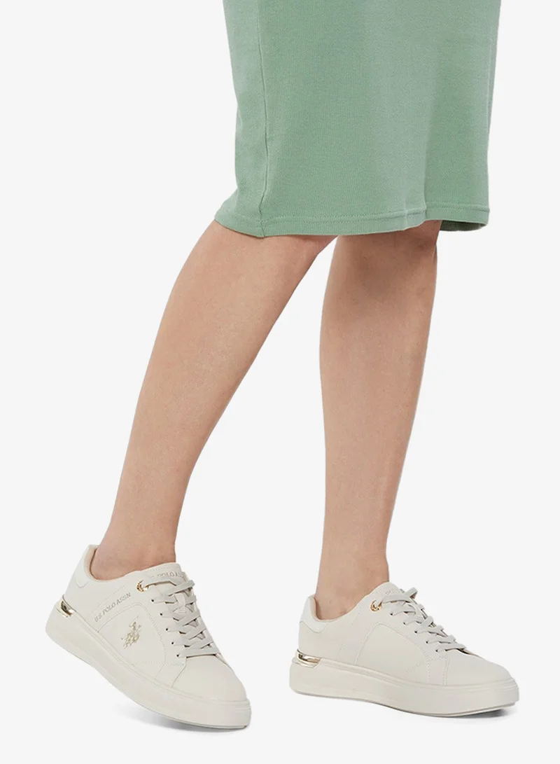 U.S. Polo Assn. Beige Women's Beige Low-Top Exclusive Lightweight Shoes Sneakers Shoes - Unmatched Comfort, All-Day Wear, Confidence in Every Step for Women | Best Price UAE