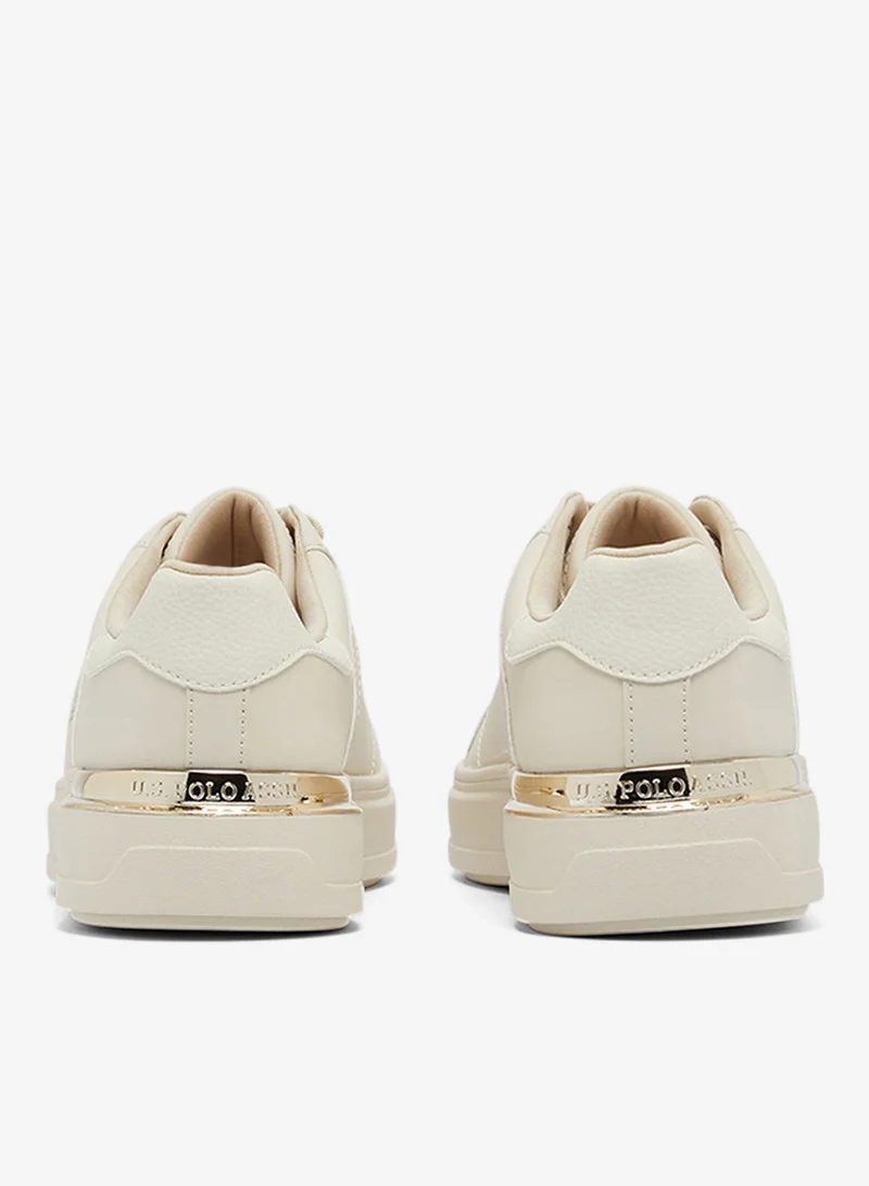 U.S. Polo Assn. Beige Women's Beige Low-Top Exclusive Lightweight Shoes Sneakers Shoes - Unmatched Comfort, All-Day Wear, Confidence in Every Step for Women | Best Price UAE