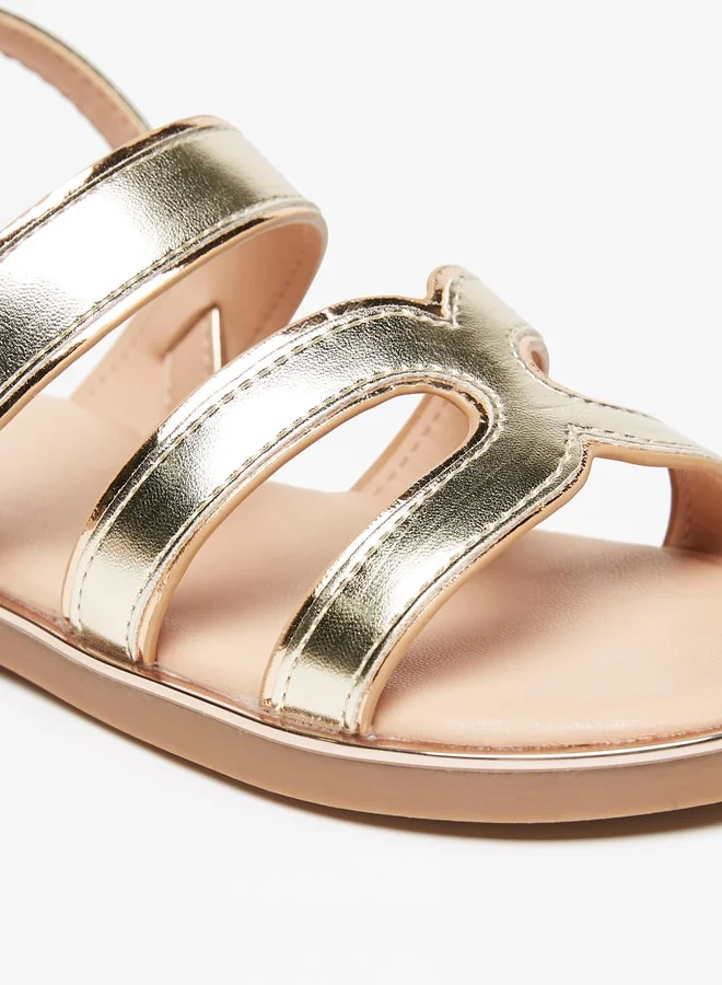 فلورا بيلا Girls Strappy Sandals with Hook and Loop Closure