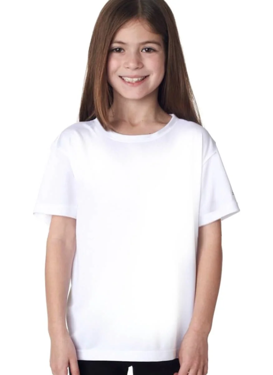 Rock&Roll Plain Unprinted Basic White Short Sleeve Unisex Children's T-Shirt