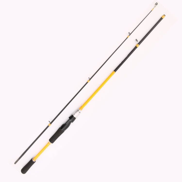 Generic Carbon Lure Rod ML Grip Spinning Casting Fishing Pole Yellow