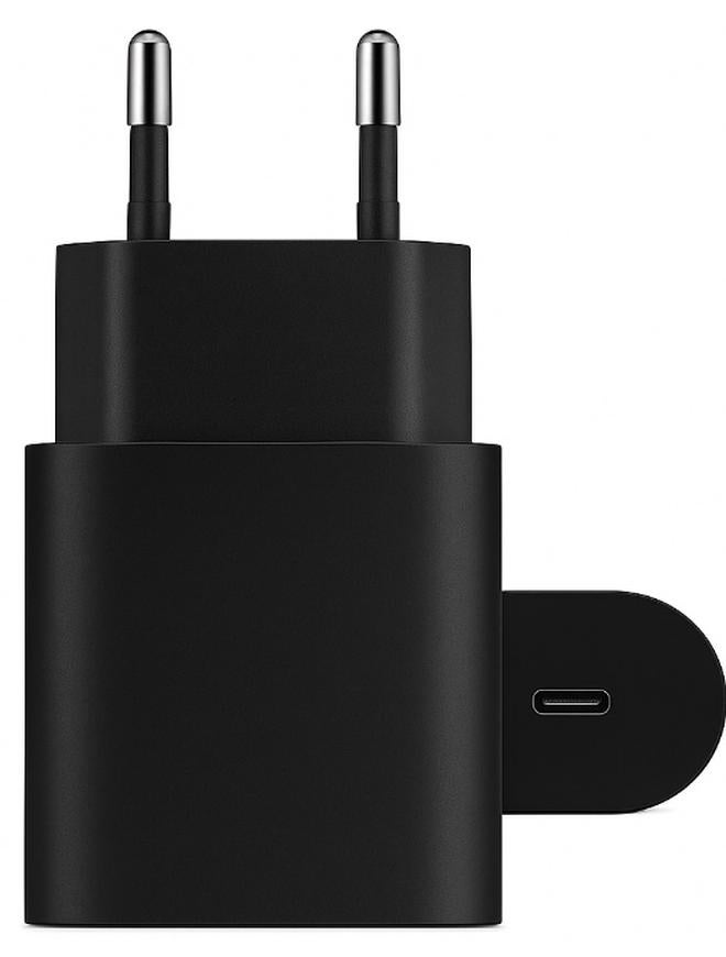 رأس شاحن فائق السرعة بقدرة 25 واط بمنفذ USB-C – يدعم Power Delivery (PD) وPPS – أسود