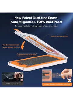 ICARLUS For iPhone 15 Pro Tempered Glass Screen Protector HD Clear Film with Installation Tool  - Image 4