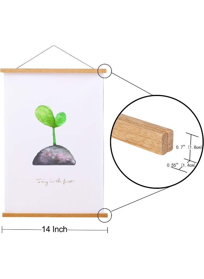 Falamon Magnetic Poster Hanger Frame 14x22 14x20 14x24 Teak Wood Magnet Poster Frame للملصقات يطبع الصور صور الخرائط مخفوط والأعمال الفنية القماشية - Image 4