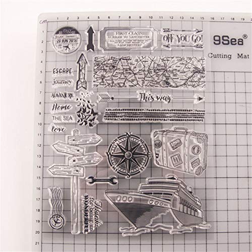 arriettycraft Journey Ship Travel Clear Stamps for Card Making or journaling, Adventure Holiday Transparent Silicone Stamps for Journals Scrapbooking Album Decoration -A1491 - Image 2