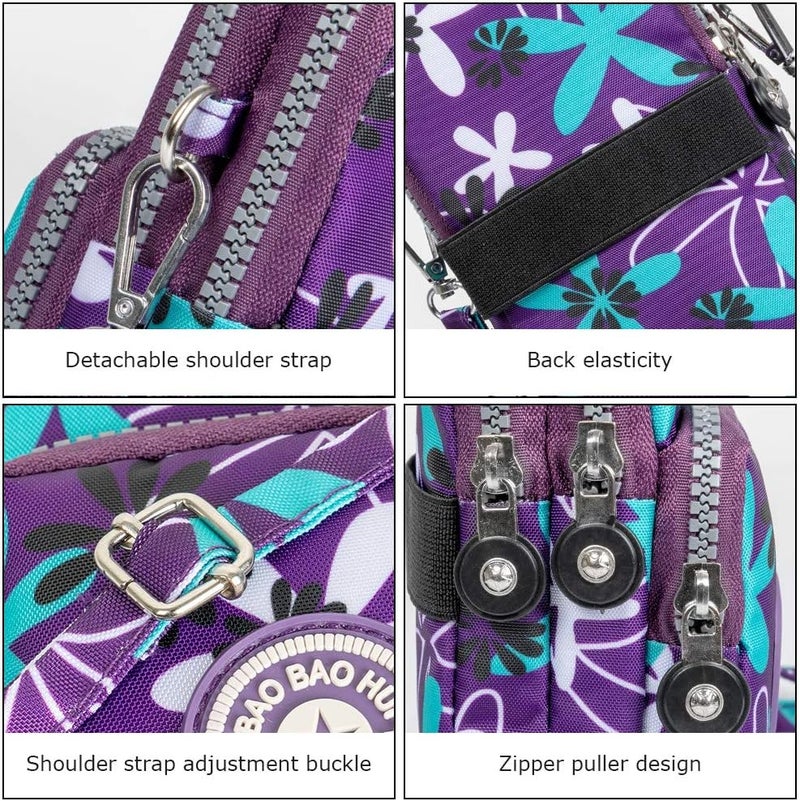 WATACHE Sports Armband Outdoor Sweat-Proof Running Armbag Cross-Body Shoulder Casual Wallet Purse Gym Fitness Cell Phone Bag Key Holder for iPhone 13 Pro/ 12 Pro/Xs Max/Xr,Galaxy S10 Plus, P30 Pro(#18) - Image 5