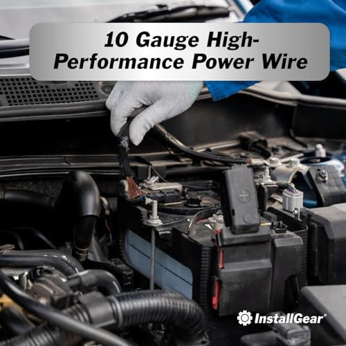 InstallGear سلك إنستال جير 10 قياس (50 قدم) نحاسي مغطى بالألمنيوم CAA - سلك أوتوماتيكي أساسي، سلك طاقة ومأرض لمكبر الصوت في السيارة، كابلات البطارية، مكبر الصوت في السيارة، أسلاك مقطورة RV، كابل لحام 10ga - Image 2