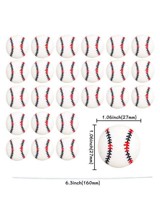 Ephlyn 20Pcs Baseball Cupcake Toppers Resin Assembled Sport Theme Ball Cupcake Picks Baseball Theme Baby Shower Kids Birthday Party Cake Decorations Supplies - Image 3