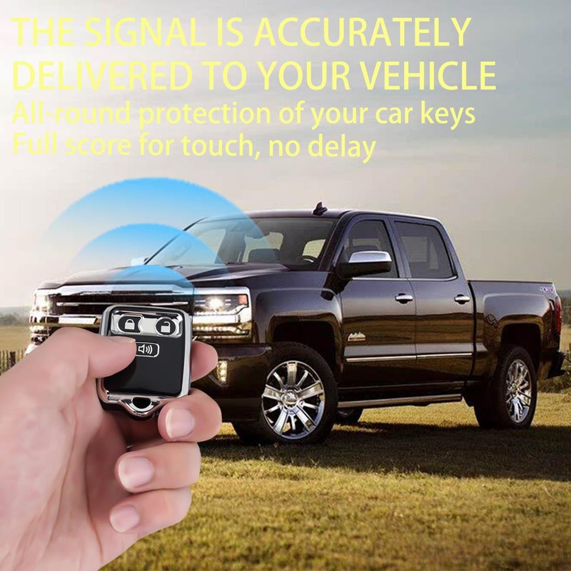 WJS Key Fob Cover, Car Key Case Shell Protector Compatible with 1998-2016 Ford F150 F250 F350 F450 F550 Lincoln Mercury (Black) - Image 4