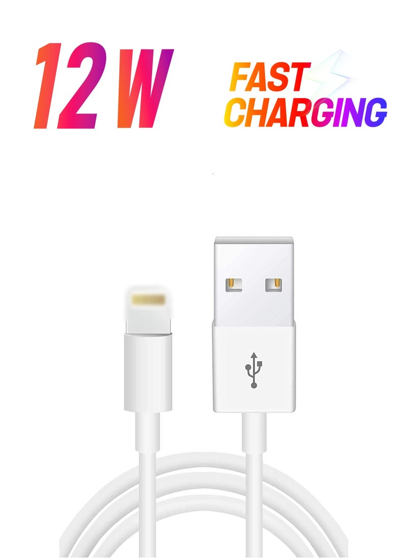SYOSI - For Apple Original Charger Lightning to USB Cable Compatible for Apple 11/11 Pro/Xs Max/Xr/Xs/X/8/7/6s/6 plus/5s,for iPad Pro/Air/Mini,for iPod Touch(White 1M) - Image 1
