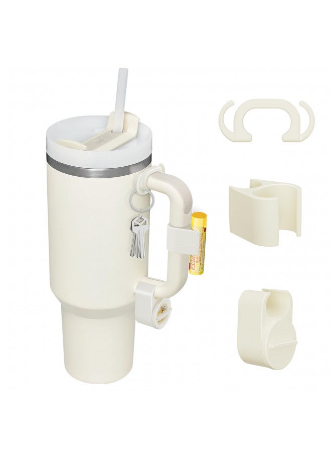 Cupoita Set of 3 Pcs Accessories Compatible With Stanley Cup 40oz 30oz Quencher H2.0 Tumbler, Includes Ring Holder, Chapstick Holder and Key Holder for Stanley Cup Accessories 40 oz Clip-On Handle Attachments - Image 1