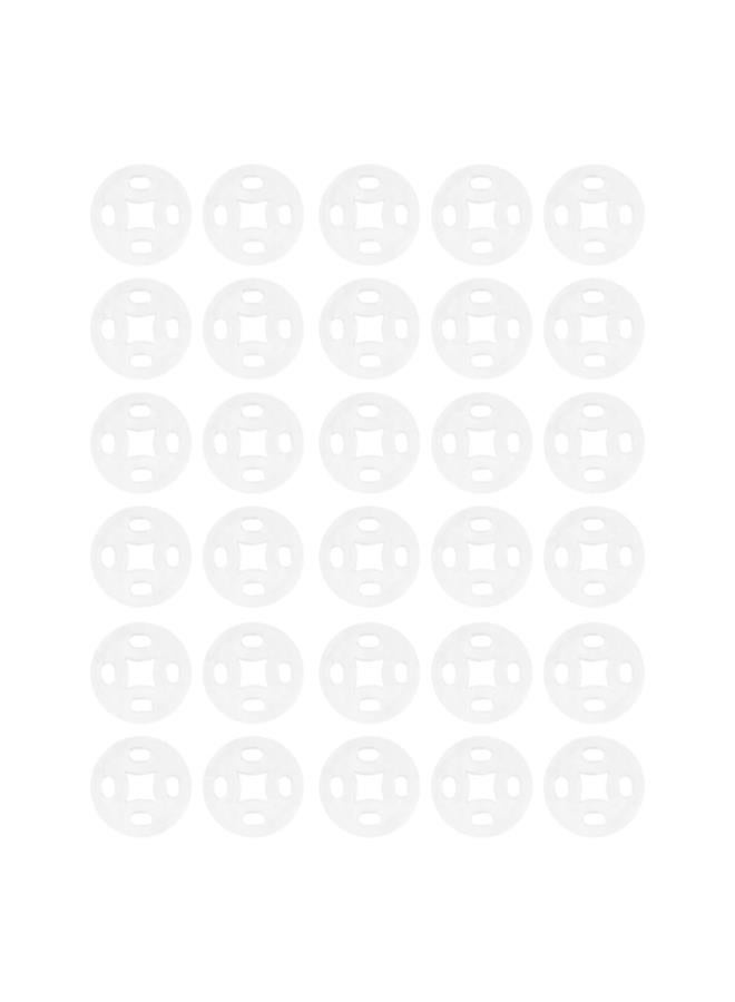 klarako 100pcs Clear Snap Fasteners Buttons Invisible Sewing On Snap Buttons 18mm Fasteners for Bibs Diapers Crafts Shirts Clothing - Image 1