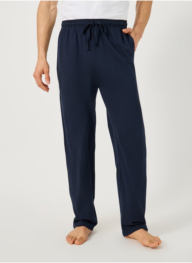 Styli Solid Contrast Pocket Detail T-Shirt and Pyjama Set  - Image 5