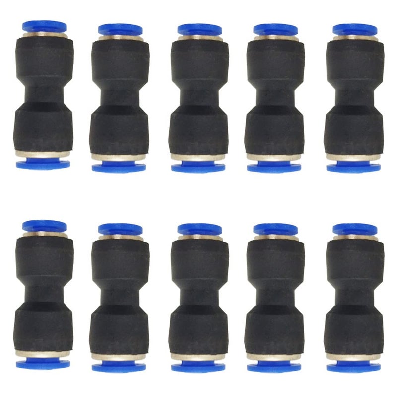 ROZESAZZ zjxed 6mm OD x 4mm OD Pneumatic quick Connector Push to Connect fittings Straight reducer Union/Coupler (Pack of 10) - Image 1