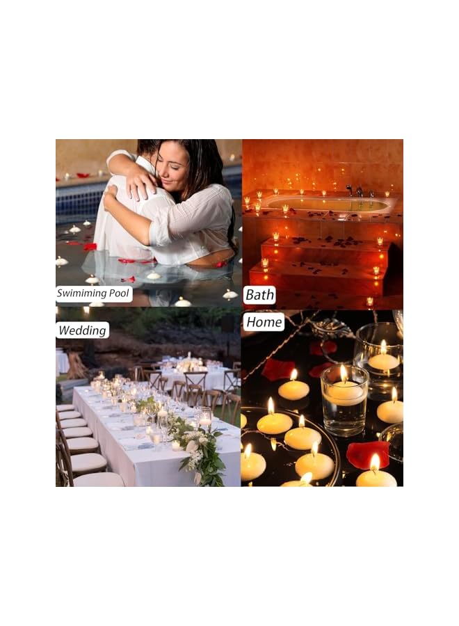 Green Tiger Floating Candles - 30 Pcs Waterproof Flameless Floating Tealights, for Centrepieces, Weddings, Parties, Home Decor, Hot Tub(Cream） - Image 3