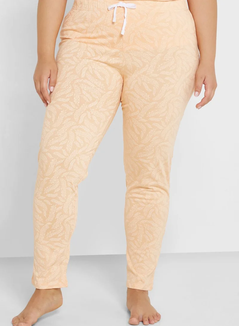 Ginger Plus Graphic Nightwear T-Shirt And Pyjama Set