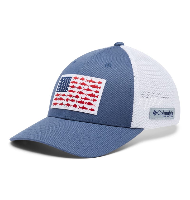 Columbia قبعة كرة شبكية علم السمك من كولومبيا للجنسين، مدّ الليل/أبيض، S/M - Image 4