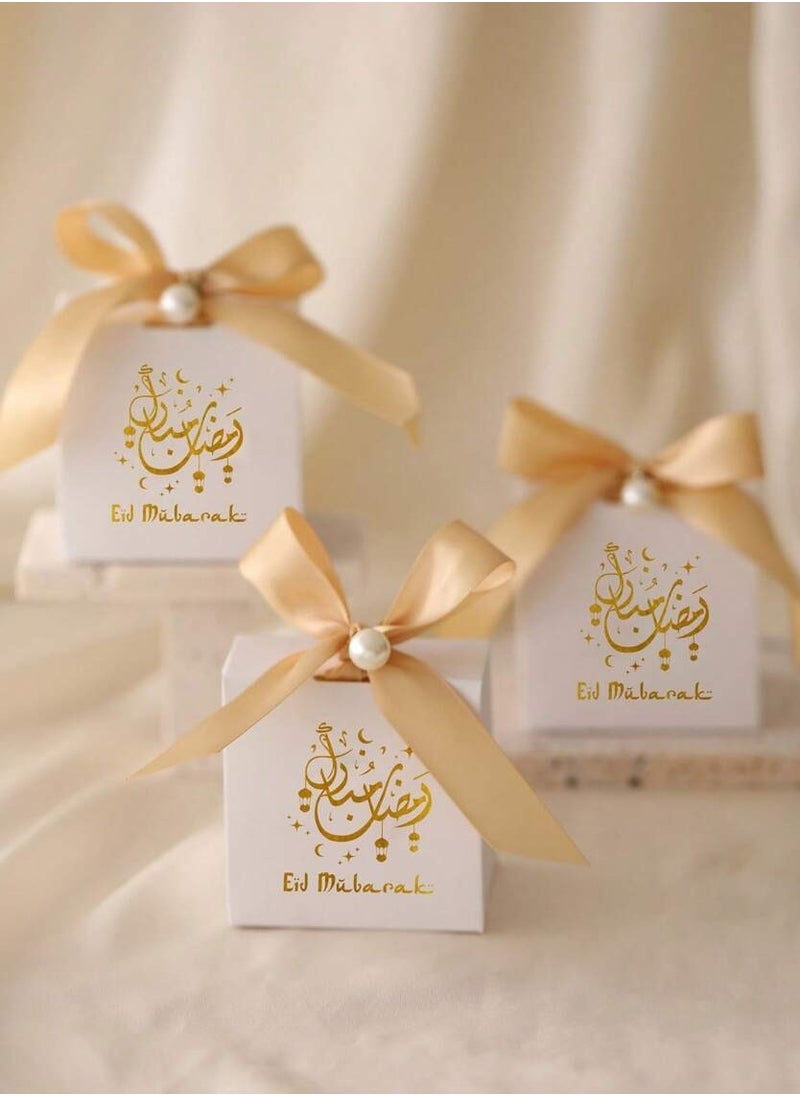 Ramadan and Eid gifts 10 boxes with a golden ribbon design and pearl beads suitable for Ramadan gifts, Eid gifts and gift gifts - pzsku/Z24875A6B15D87D5D3B43Z/45/_/1738150918/f38c8428-0f9b-4a15-8b44-3c4ea0ef1cda