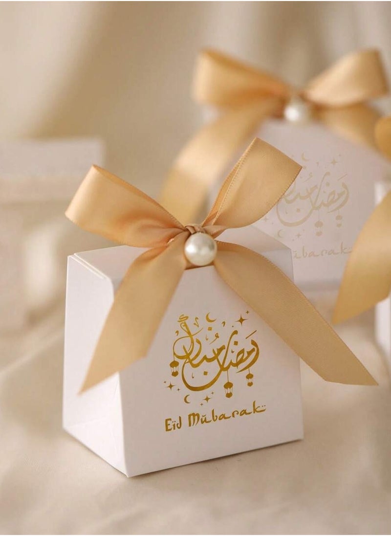 Ramadan and Eid gifts 10 boxes with a golden ribbon design and pearl beads suitable for Ramadan gifts, Eid gifts and gift gifts - pzsku/Z24875A6B15D87D5D3B43Z/45/_/1738150939/711135c8-66c9-4286-8c23-67eb3cd5cf04