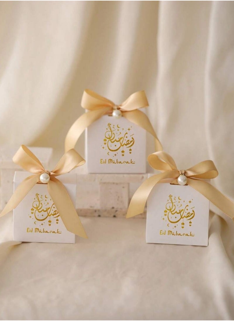 Ramadan and Eid gifts 10 boxes with a golden ribbon design and pearl beads suitable for Ramadan gifts, Eid gifts and gift gifts - pzsku/Z24875A6B15D87D5D3B43Z/45/_/1738150974/513f8f0f-9d32-4928-82c2-0546b377b2c7