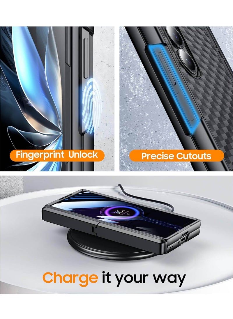 Rock Pow - Designed for Samsung Galaxy Z Fold 6 Case,Built-in [Screen Protector] [Hinge Protection] [Kickstand] Full Body Protective Phone Case for Galaxy Z Fold 6 - Image 1