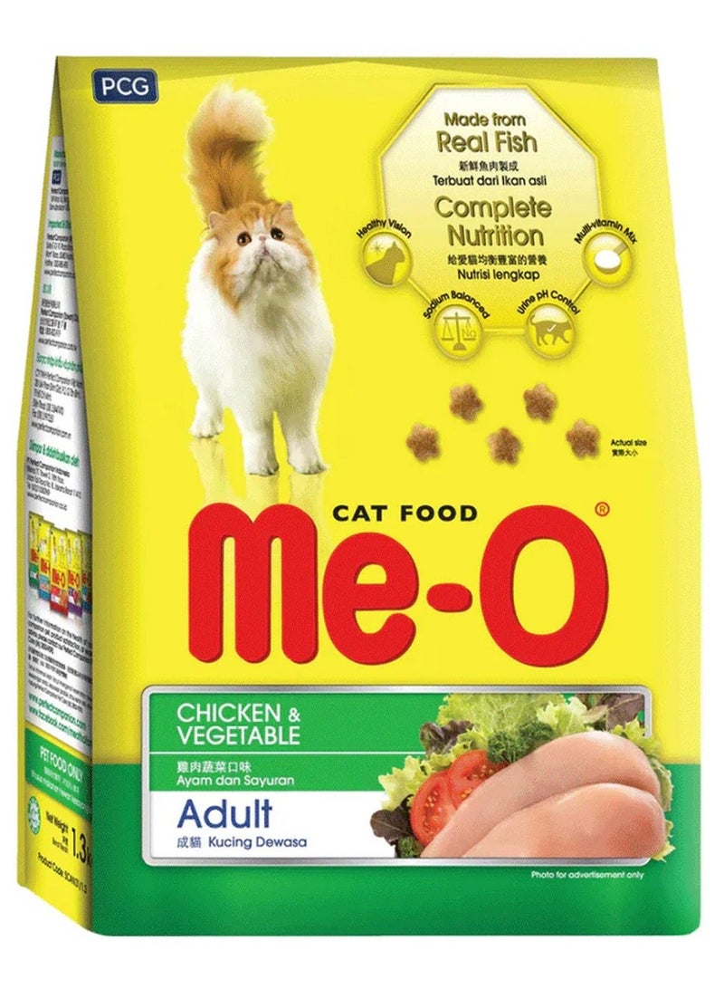 Me-O Chicken Vegetable Cat Food Chicken And Vegetable Dry Cat Food For Adult Cats Daily Nutrition 450G