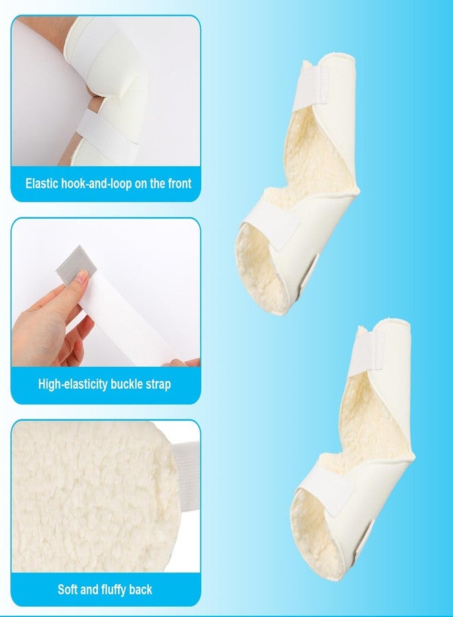Fukaisu 2pcs Elbow Protectors, Soft Elbow Pads with Hook & Loop Strap Sheepskin Elbows Wraps Brace Protection Support Sports Recovery Essentials for Seniors & Adults Women Men Elderly (Beige) - Image 4