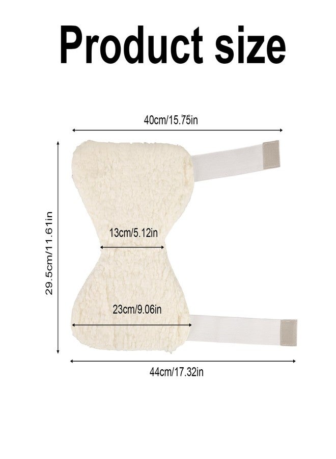 Fukaisu 2pcs Elbow Protectors, Soft Elbow Pads with Hook & Loop Strap Sheepskin Elbows Wraps Brace Protection Support Sports Recovery Essentials for Seniors & Adults Women Men Elderly (Beige) - Image 2