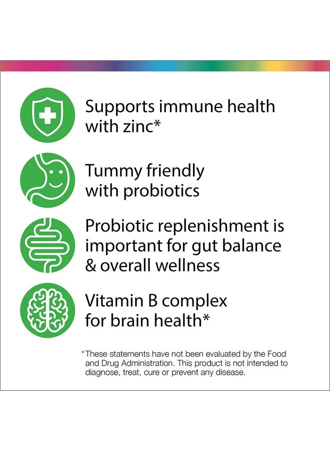 Rainbow Light Rainbow Light Kids One Multivitamin, Chewable Multivitamin for Kids Provides Healthy Growth and Immune Support, With Vitamin C, Zinc, & B Complex, Vegetarian and Gluten Free, Fruit Punch, 90 Count - Image 5