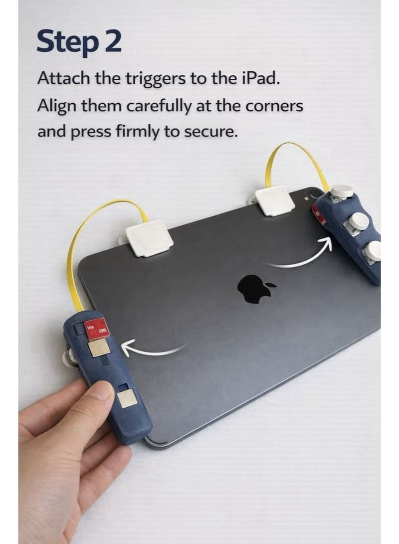 iPAD Piano Triggers Automatic 10-Finger Gaming Triggers FV8 for iPad & Tablets –Professional Magnetic Control, High Responsiveness, No Screen Blocking, Compatible with iPad Pro, RedMagic Astra, RedMagic Nova, and All iPads for PUBG Mobile and Other Games - Image 5