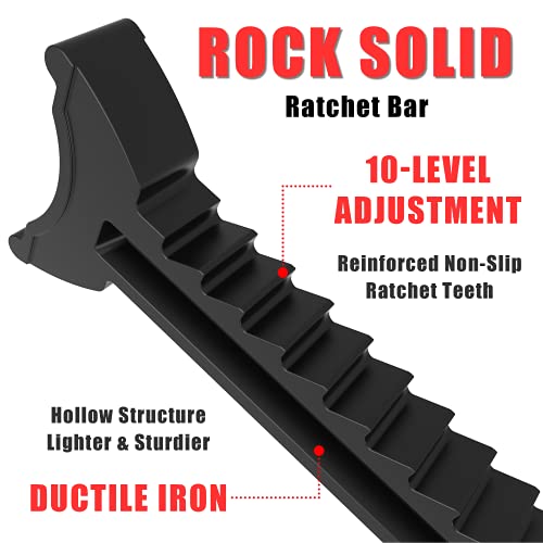 BIG RED T43002A Torin Steel Jack Stands: Double Locking, 3 Ton (6,000 lb) Capacity, Red, 1 Pair - Image 4