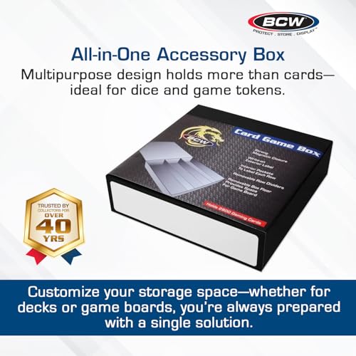 BCW صندوق تخزين BCW 3 صفوف | منظم كرتوني لمجموعات التداول والرياضة والبيسبول | يحمل 2,800 بطاقة غير مغلفة أو 1,500 بطاقة مغلفة - Image 2