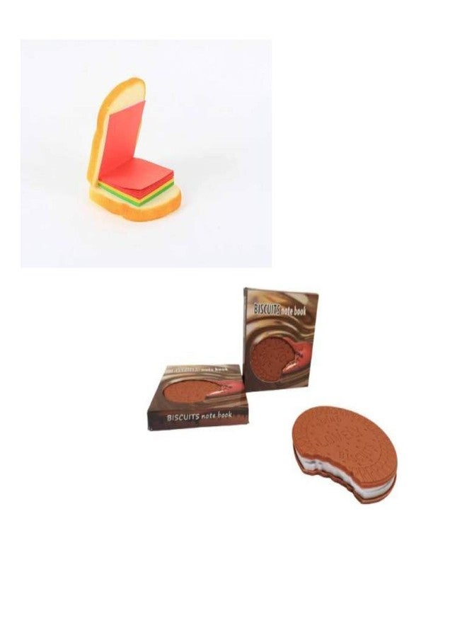 PANCIKAA Combo Sandwich Diary & Biscuit Diary Shape Memo Pads for Writing Memos, Notes & Sticky Notes - Image 2