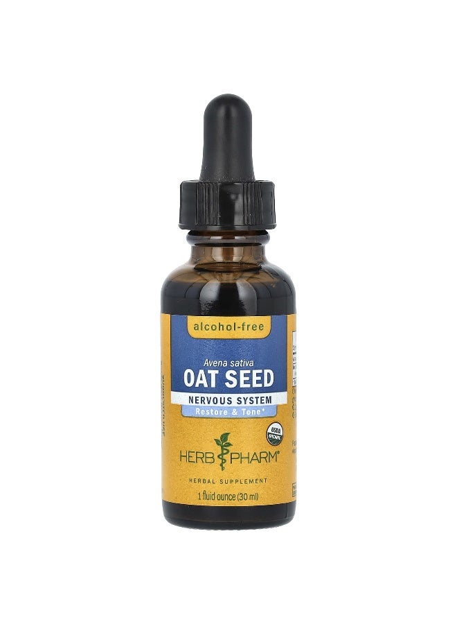 Herb Pharm, Oat Seed, Alcohol-Free, 801 mg, 1 fl oz (30 ml) (Packaging may vary) - Image 1