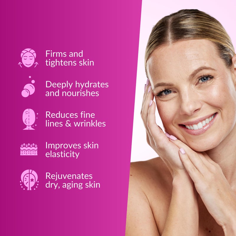 Nasola Hibiscus and Honey Firming Cream â€“ Skin Tightening Moisturizer for Neck, Face & Body â€“ Anti-Wrinkle with Collagen â€“ 1.85 oz / 55ml - Image 2